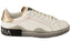 Dolce & Gabbana Elegant White & Gold Leather Sneakers - ACCEXO