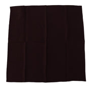 Dolce & Gabbana Brown Silk Blend Square Wrap Handkerchief Scarf for Men