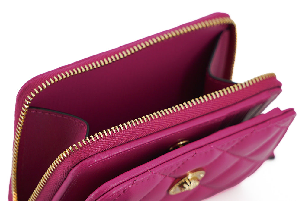 Versace Elegant Purple Quilted Leather Wallet - ACCEXO