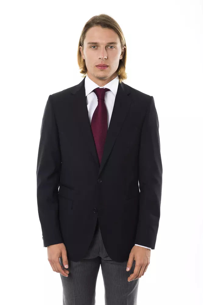Uominitaliani Black Wool Men's Blazer - ACCEXO