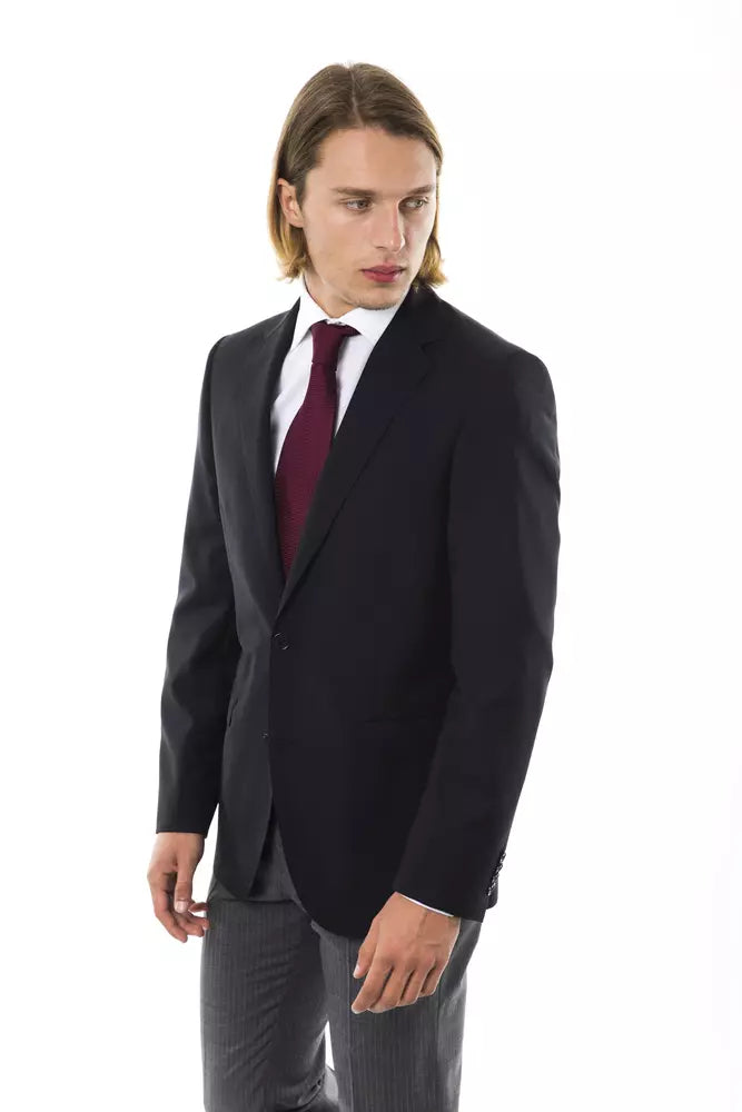 Uominitaliani Black Wool Men's Blazer - ACCEXO