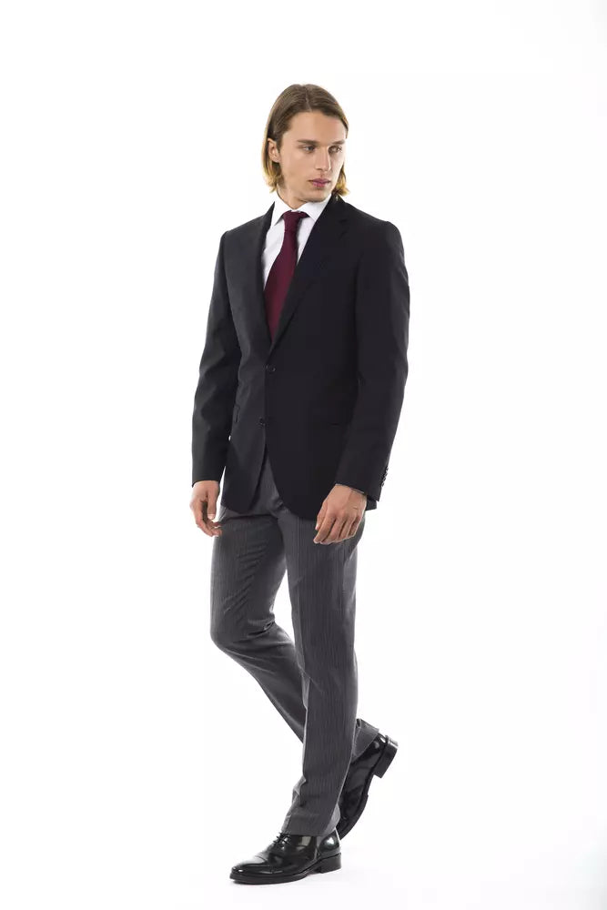 Uominitaliani Black Wool Men's Blazer - ACCEXO