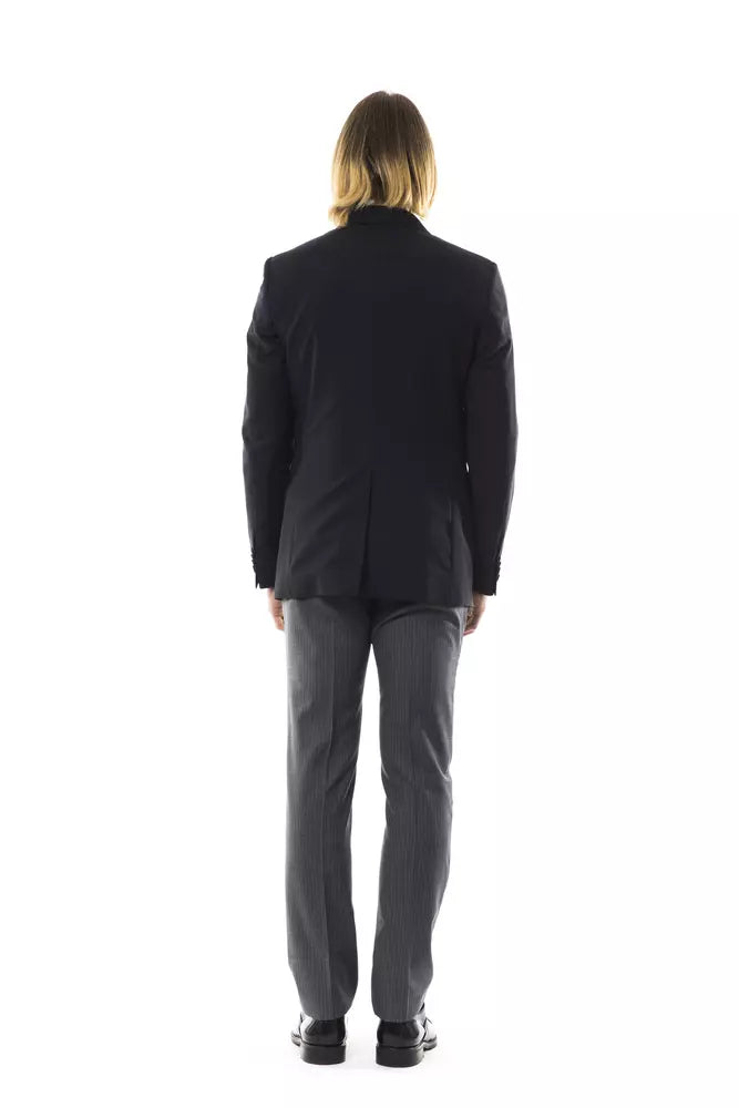 Uominitaliani Black Wool Men's Blazer - ACCEXO
