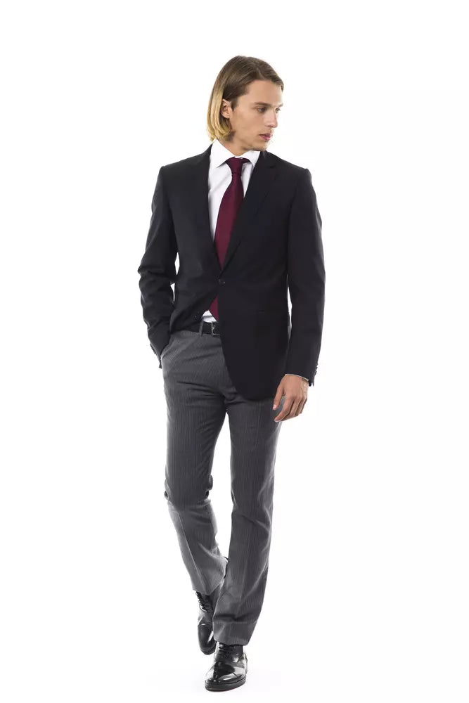 Uominitaliani Black Wool Men's Blazer - ACCEXO