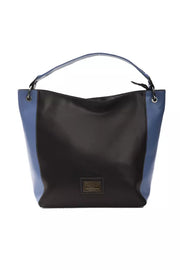 Pompei Donatella Black Leather Women Shoulder Bag - ACCEXO