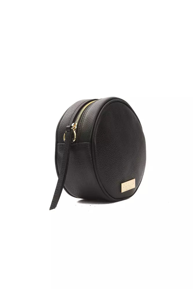 Pompei Donatella Black Leather Women Crossbody Bag - ACCEXO