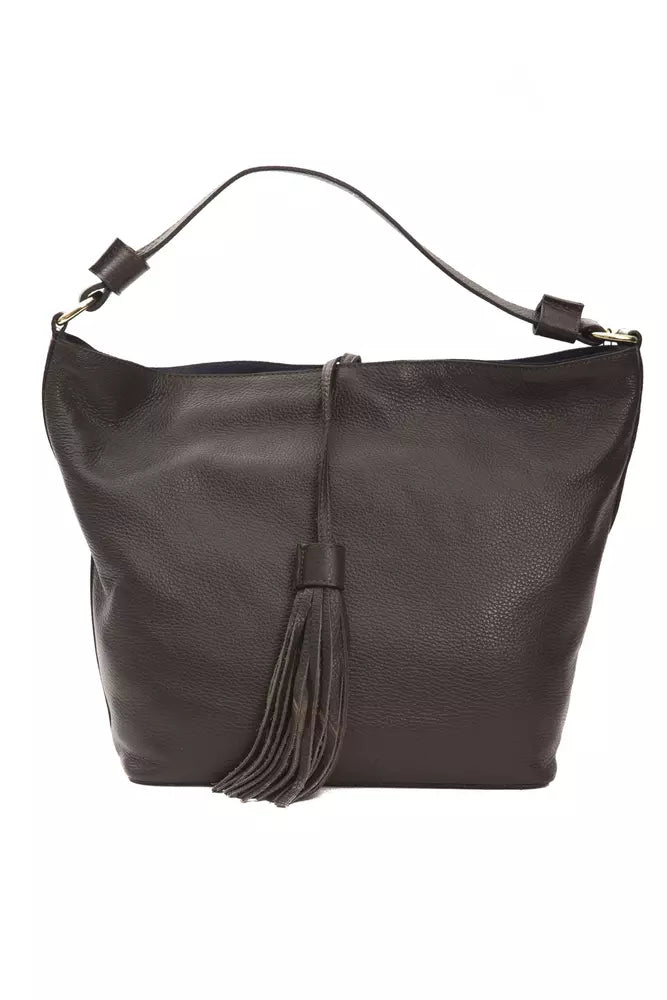 Pompei Donatella Brown Leather Women Shoulder Bag - ACCEXO