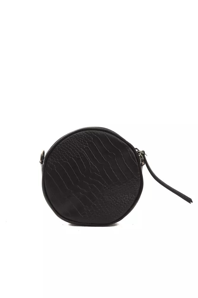 Pompei Donatella Black Leather Women Crossbody Bag - ACCEXO