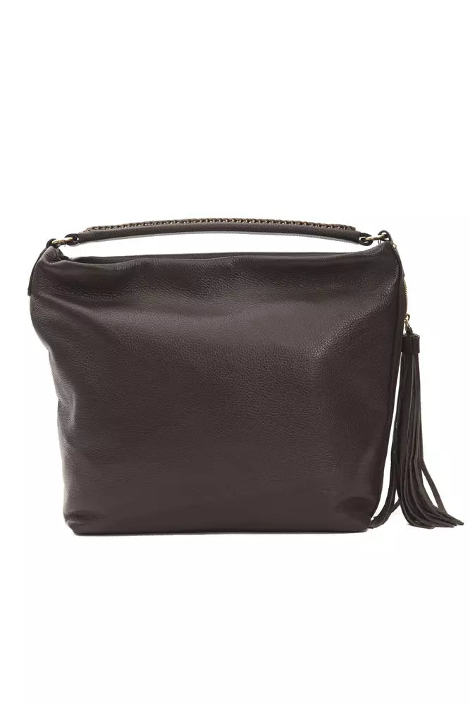 Pompei Donatella Brown Leather Women Shoulder Bag - ACCEXO
