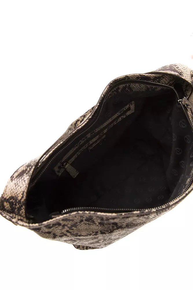 Pompei Donatella Brown Leather Women Shoulder Bag - ACCEXO