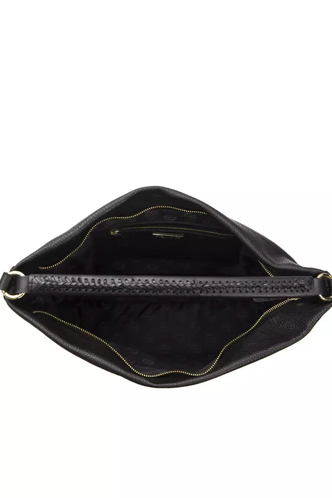 Pompei Donatella Black Leather Women Shoulder Bag - ACCEXO