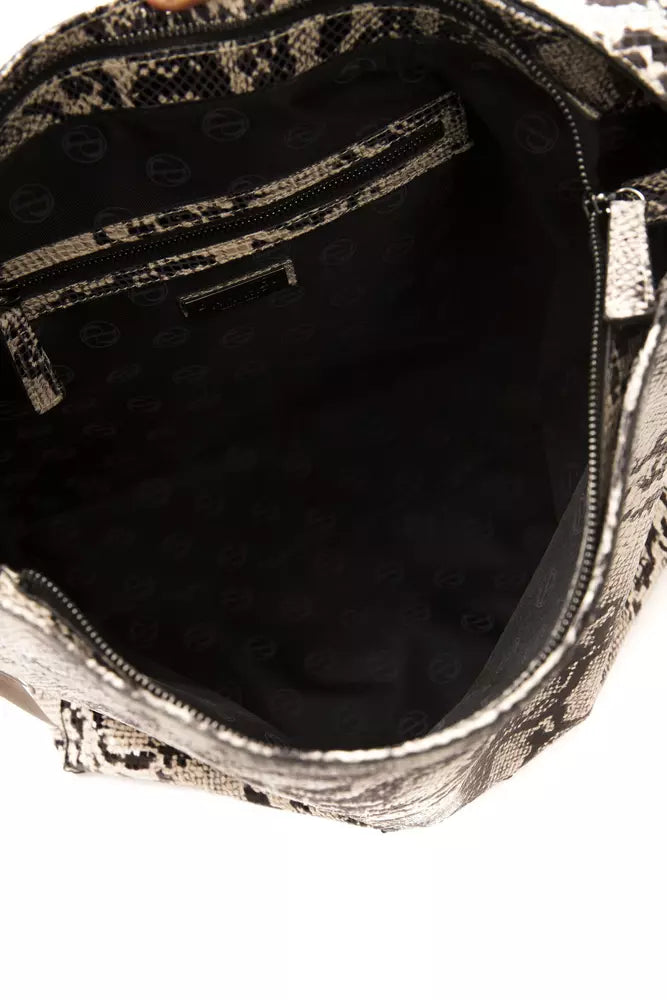 Pompei Donatella Gray Leather Women Shoulder Bag - ACCEXO