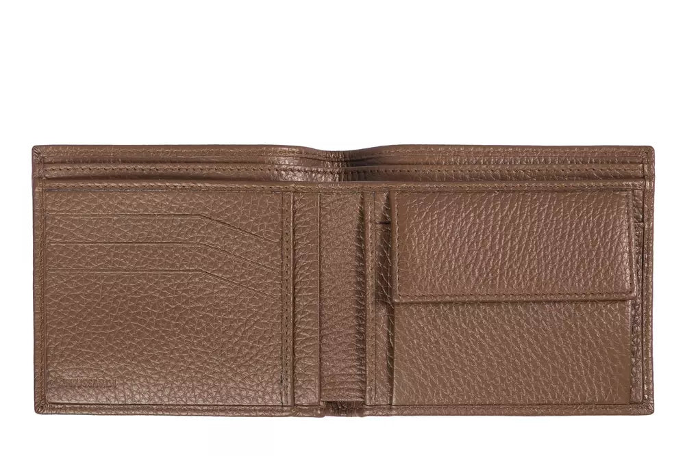 Trussardi Brown Leather Men's Wallet - ACCEXO