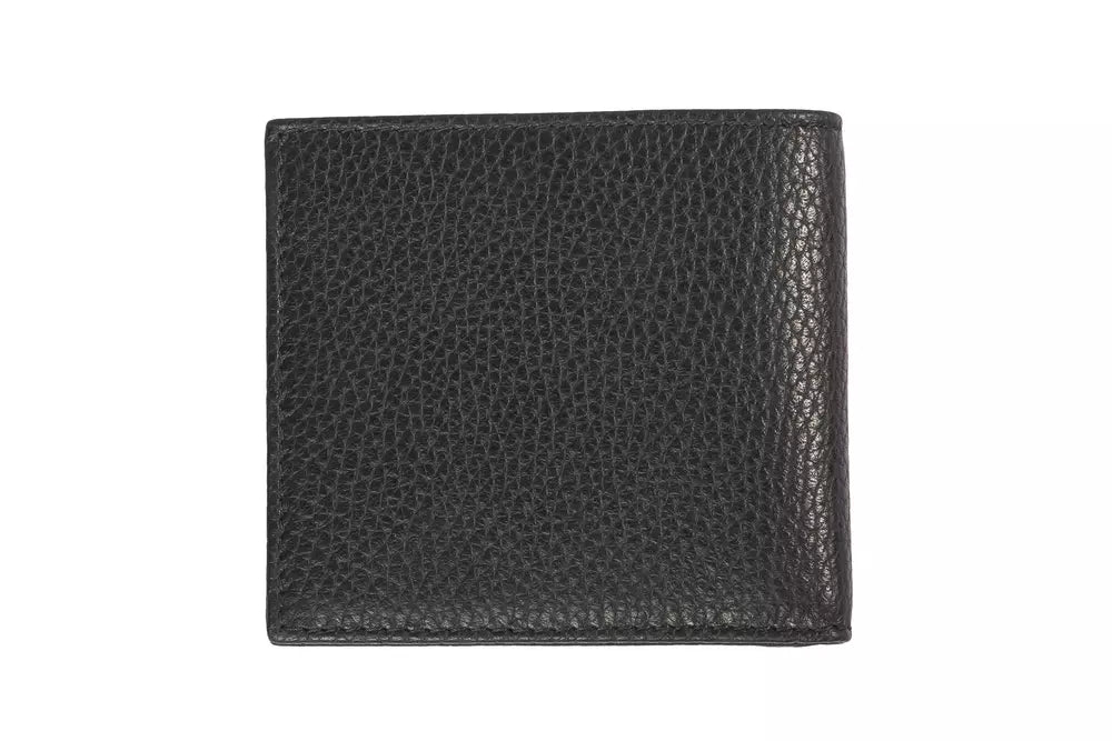Trussardi Black Leather Men Wallet - ACCEXO