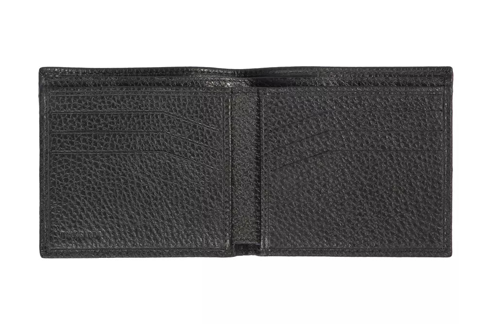 Trussardi Black Leather Men Wallet - ACCEXO