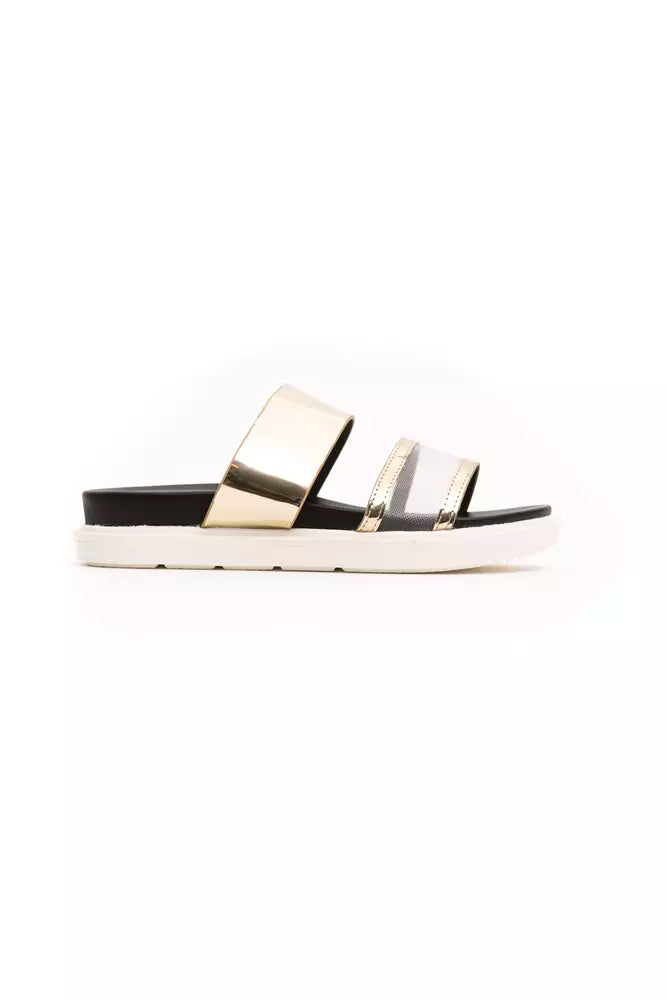 Péché Originel Gold Polyethylene Women Sandal - ACCEXO
