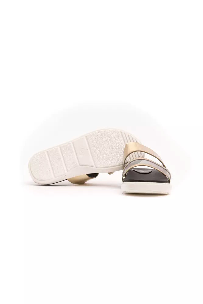 Péché Originel Gold Polyethylene Women Sandal - ACCEXO