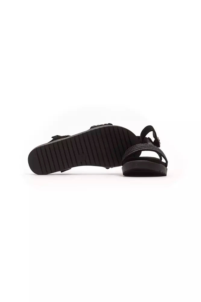 Péché Originel Black Textile Women Sandal - ACCEXO