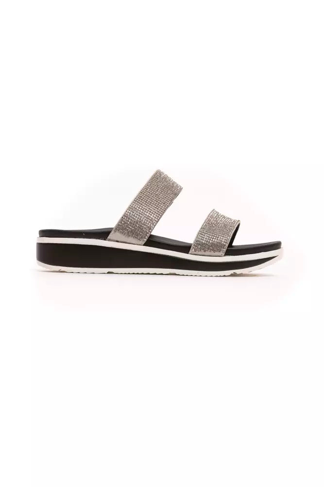 Péché Originel Silver Textile Women Sandal - ACCEXO