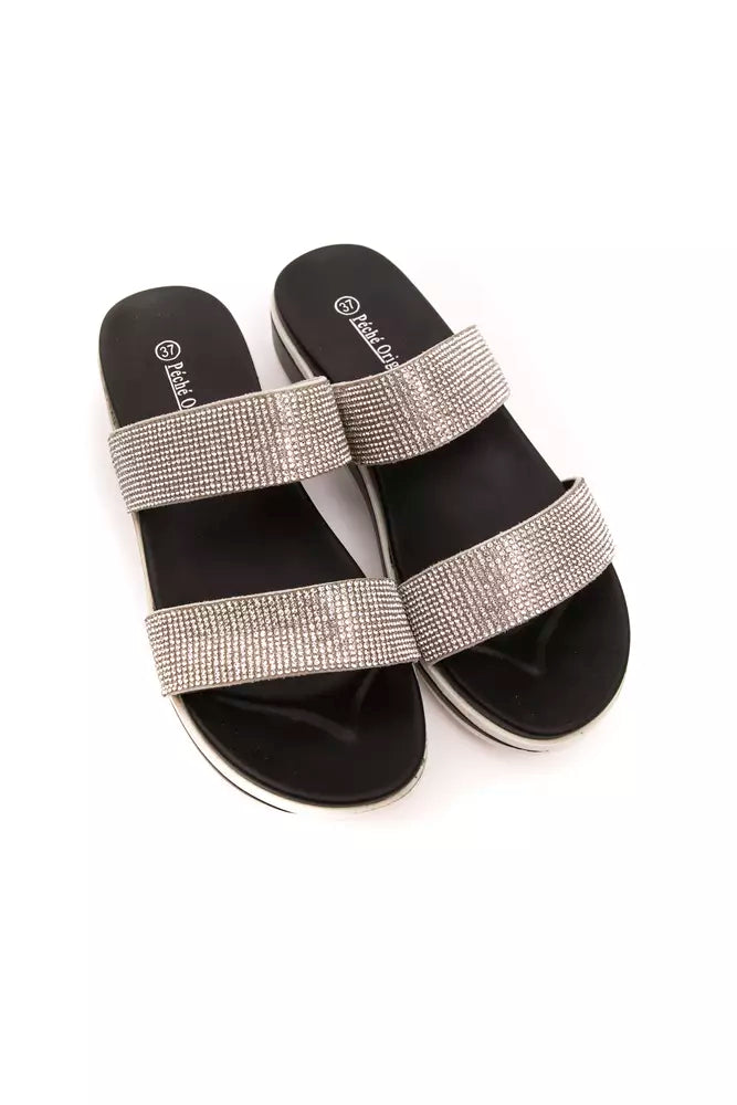 Péché Originel Silver Textile Women Sandal - ACCEXO