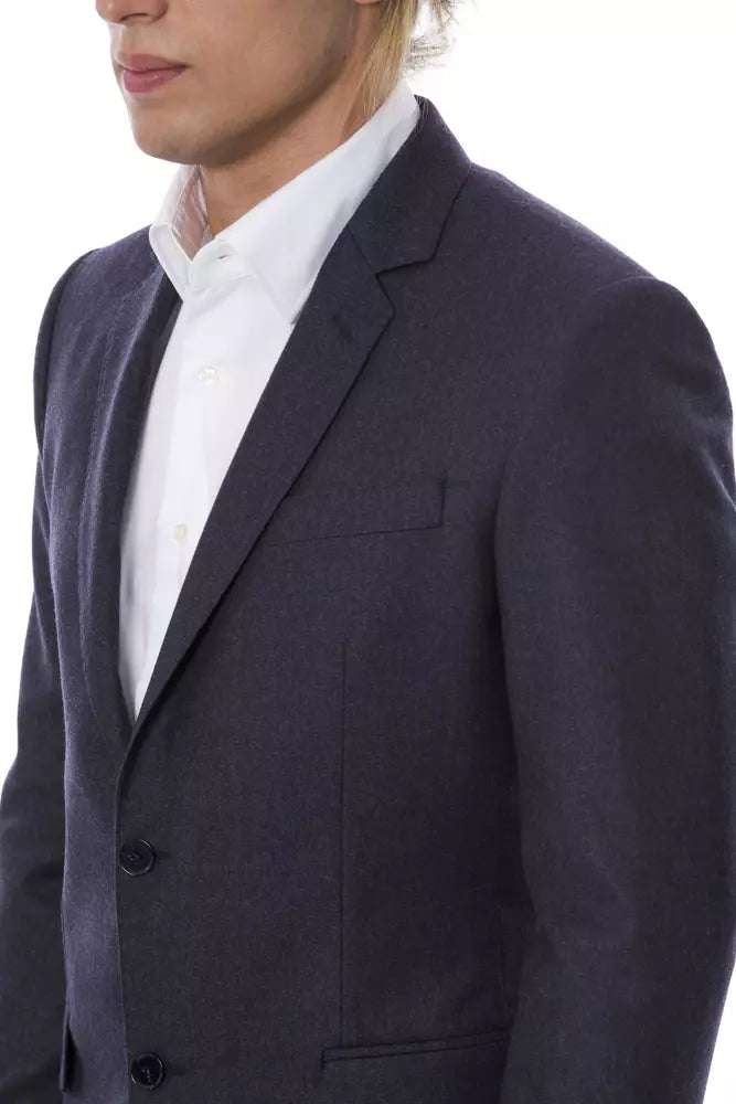Verri Blue Wool Men Blazer - ACCEXO