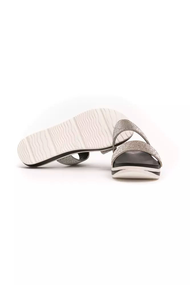 Péché Originel Silver Textile Women Sandal - ACCEXO