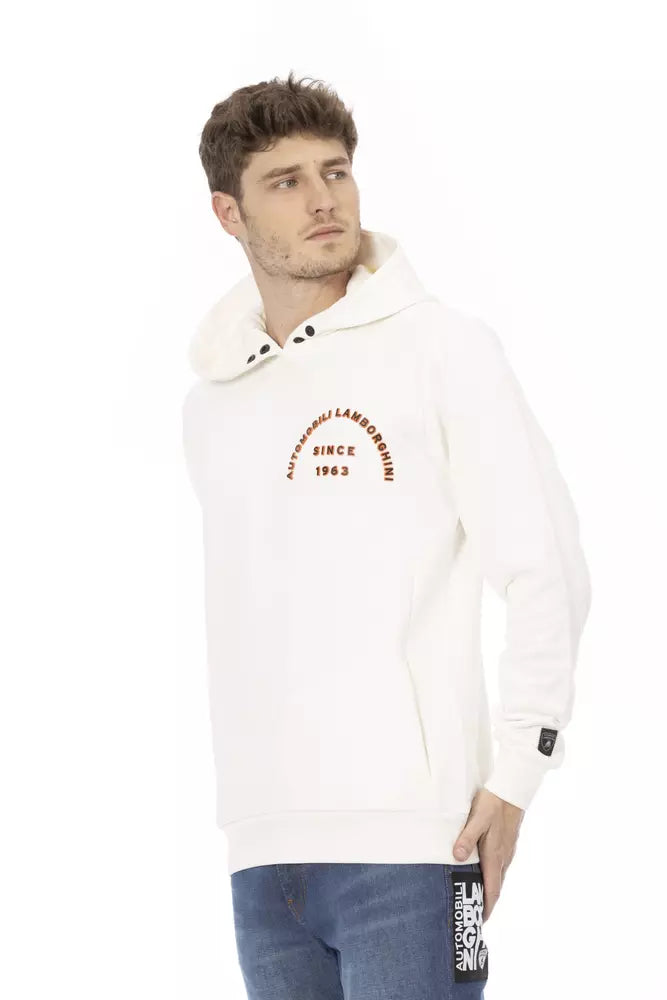 Automobili Lamborghini White Cotton Men Sweater - ACCEXO