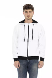 Baldinini Trend White Cotton Men's Hoodie - ACCEXO