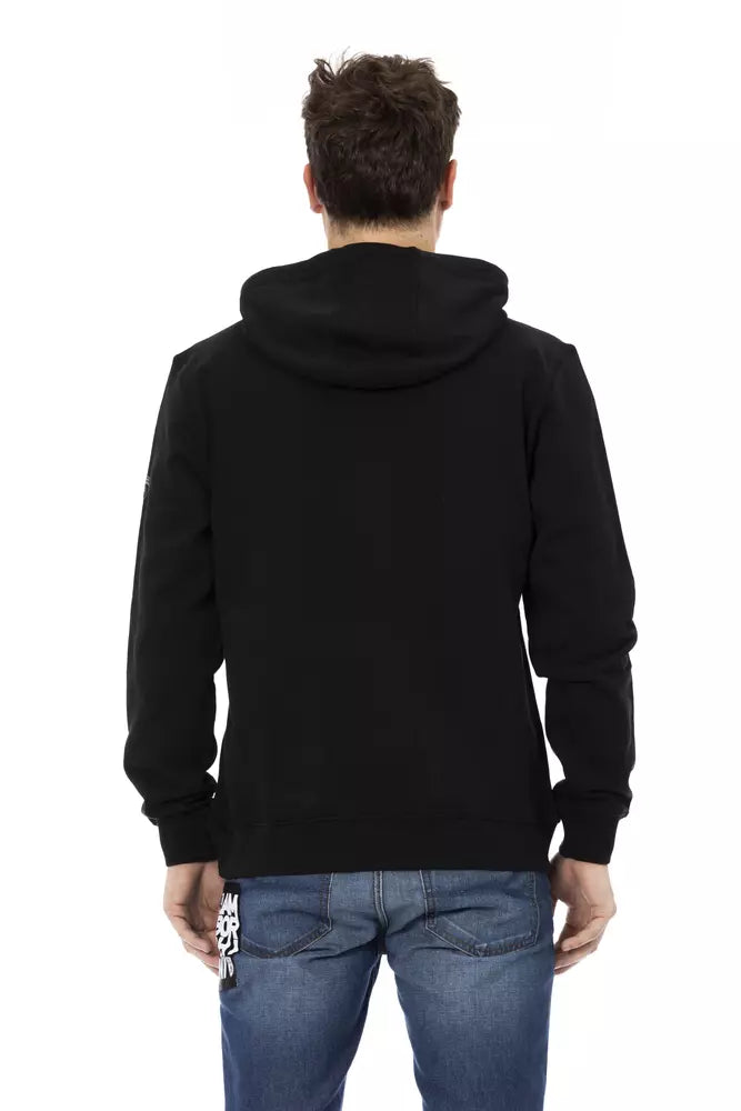 Automobili Lamborghini Black Cotton Men Sweater with Hood - ACCEXO