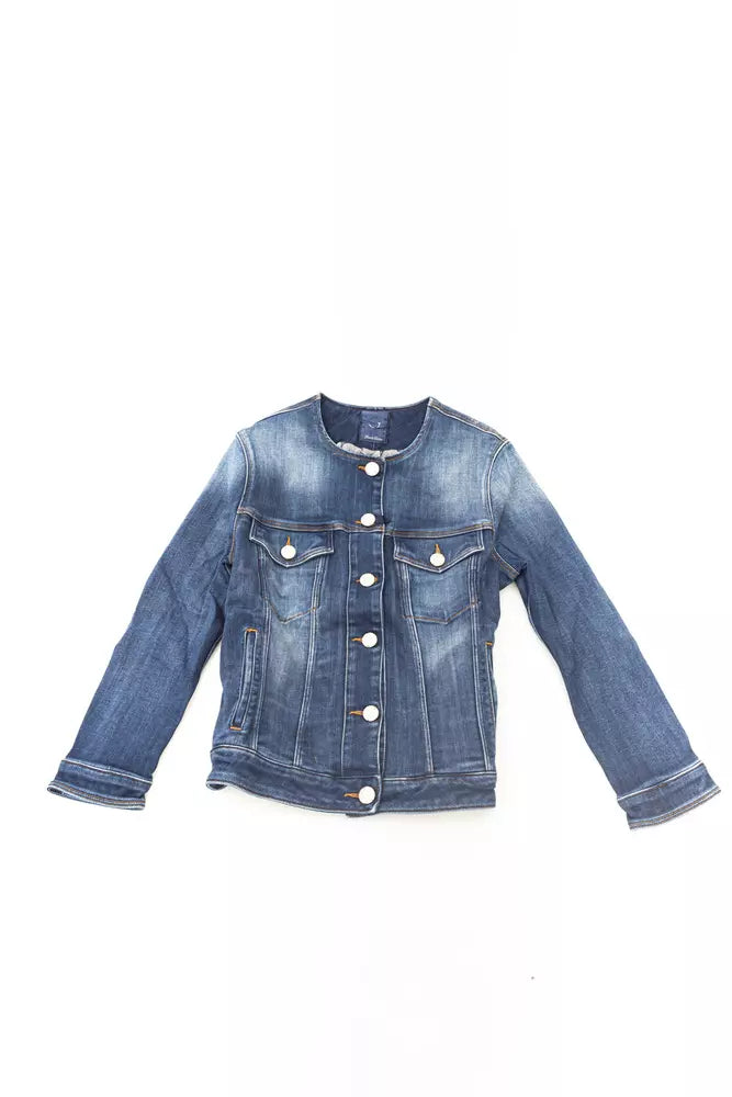 Jacob Cohen Blue Cotton Women Jacket - ACCEXO