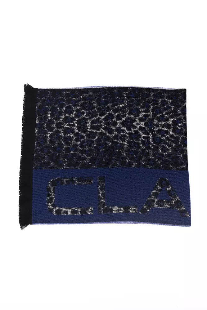 Cavalli Class Blue Wool Men Scarf - ACCEXO