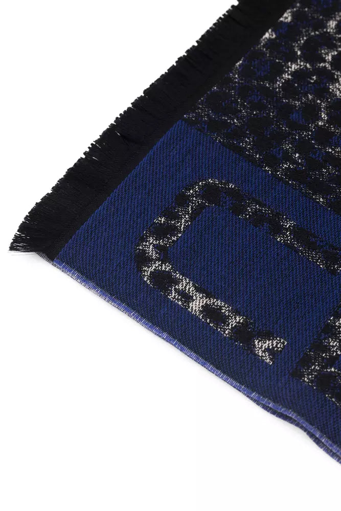 Cavalli Class Blue Wool Men Scarf - ACCEXO