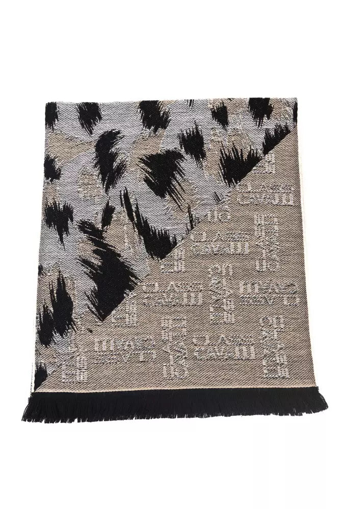 Cavalli Class Beige Wool Men Scarf - ACCEXO