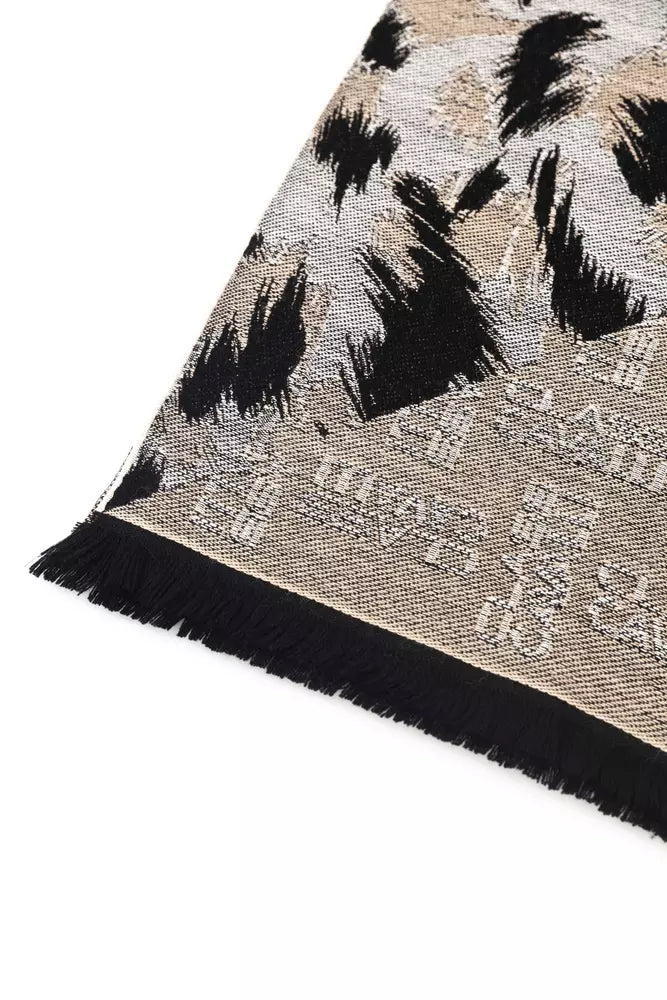 Cavalli Class Beige Wool Men Scarf - ACCEXO