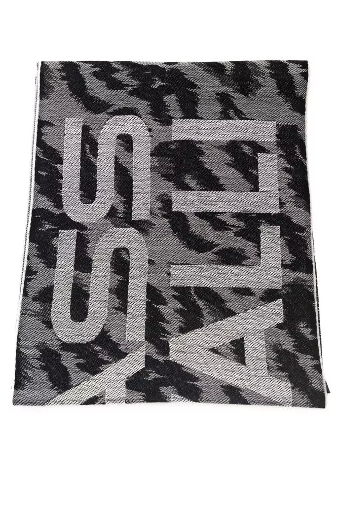 Cavalli Class Gray Wool Men Scarf - ACCEXO
