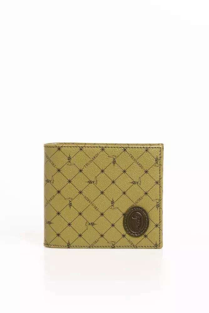 Trussardi Green Leather Men Wallet - ACCEXO