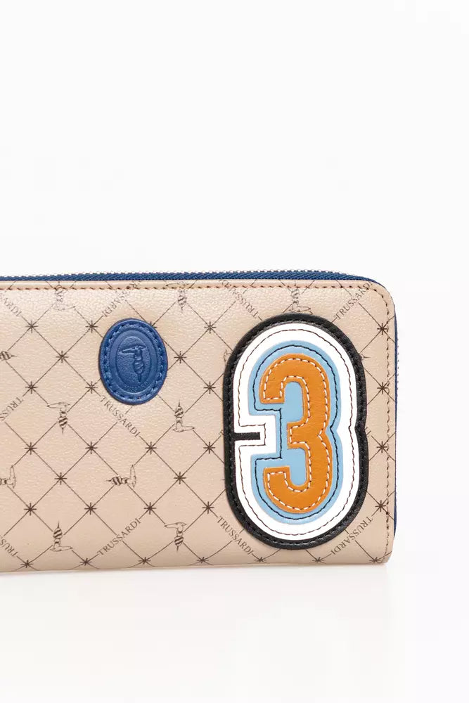 Trussardi Beige Leather Men Wallet - ACCEXO