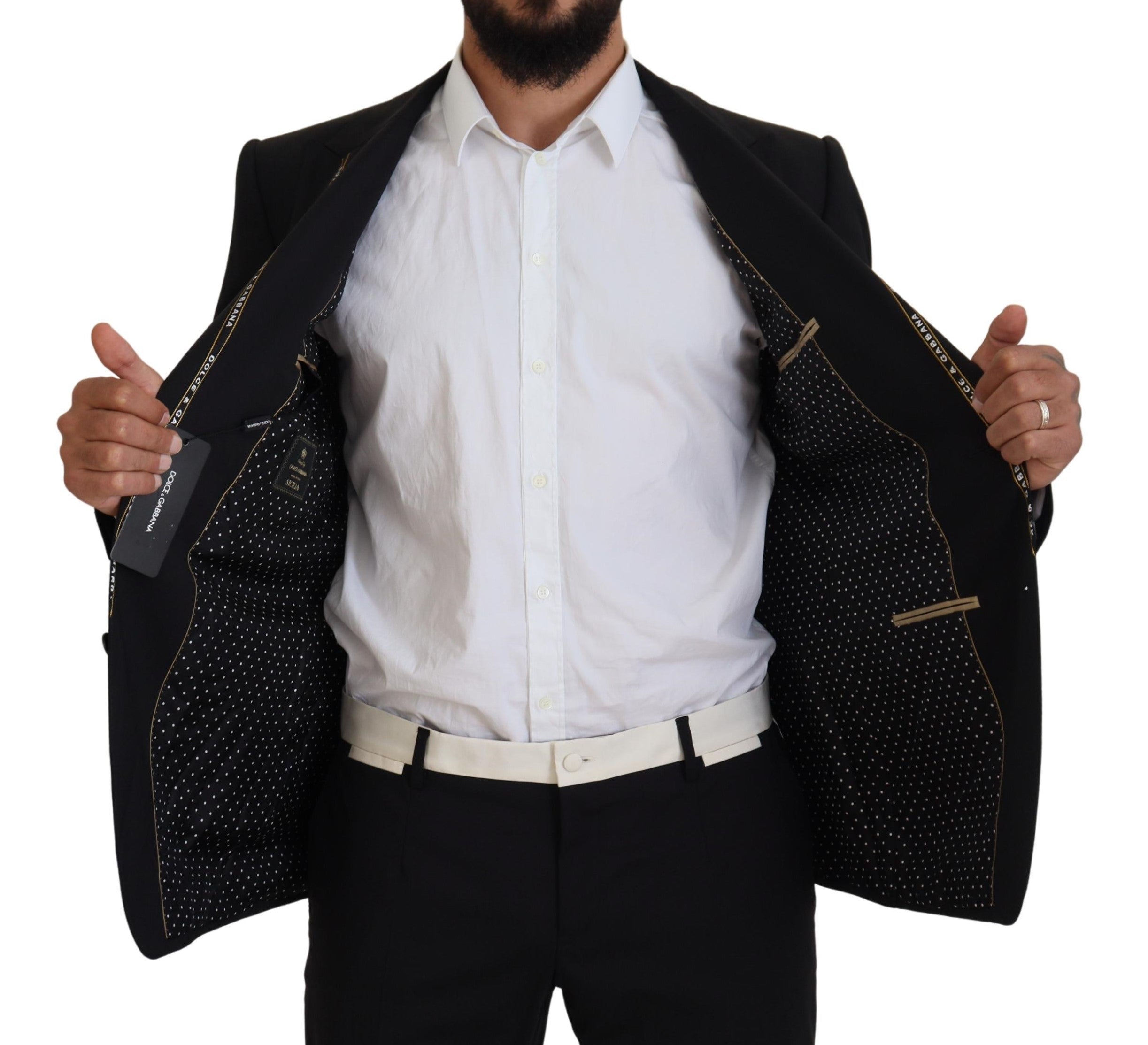 Dolce & Gabbana Sicilian Style Black Single Breasted Blazer - ACCEXO