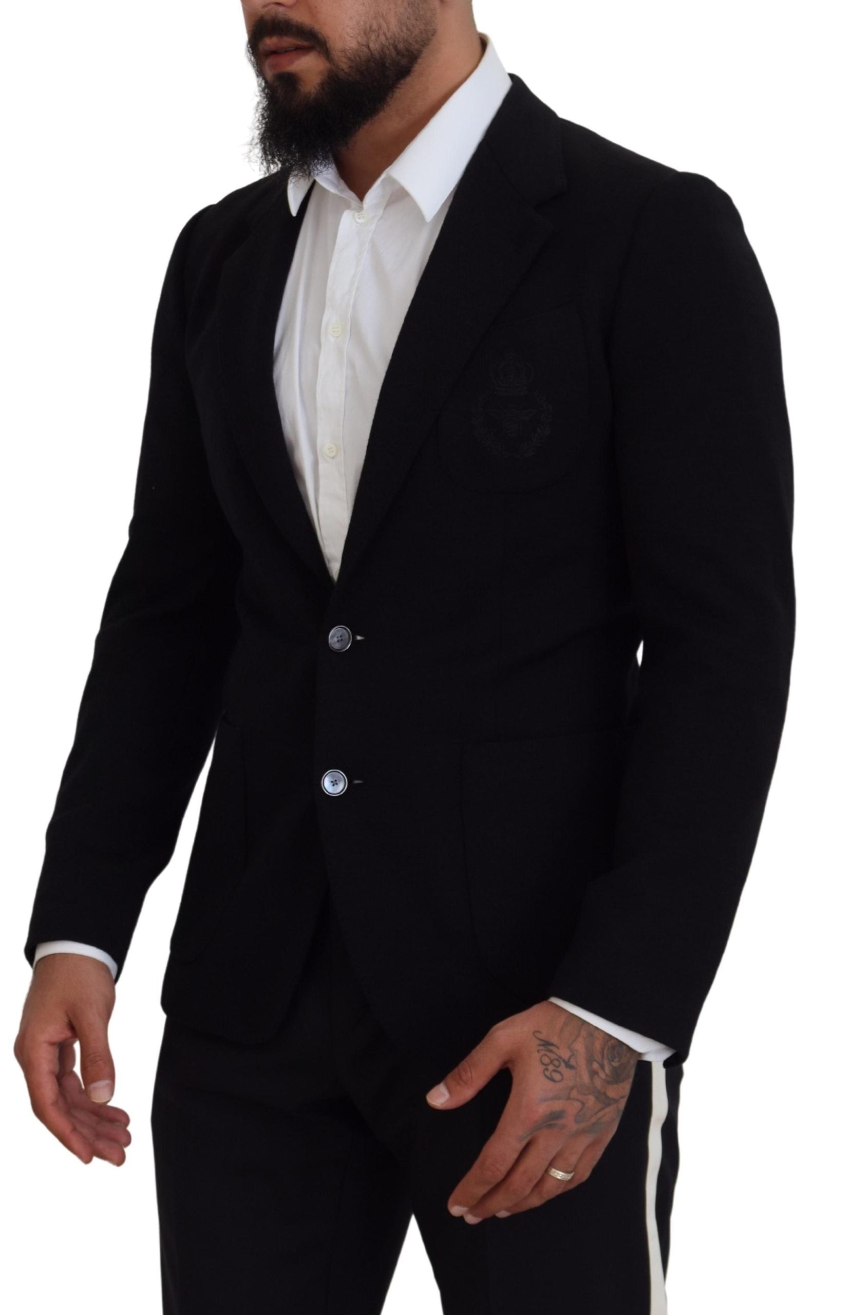 Dolce & Gabbana Elegant Single Breasted Black Wool Blazer - ACCEXO