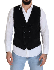 Dolce & Gabbana Elegant Black Double Breasted Dress Vest - ACCEXO