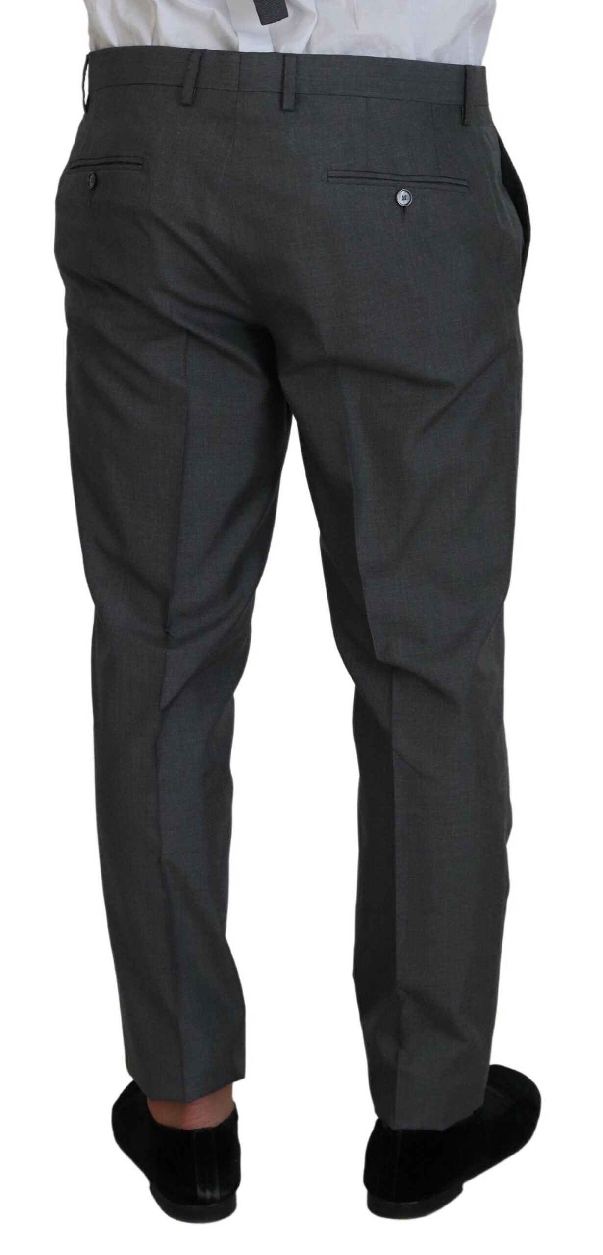 Dolce & Gabbana Sleek Silver Martini Slim Fit Three-Piece Suit - ACCEXO