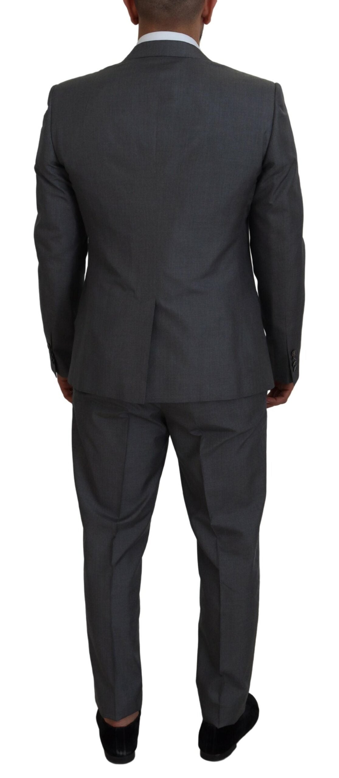 Dolce & Gabbana Sleek Silver Martini Slim Fit Three-Piece Suit - ACCEXO