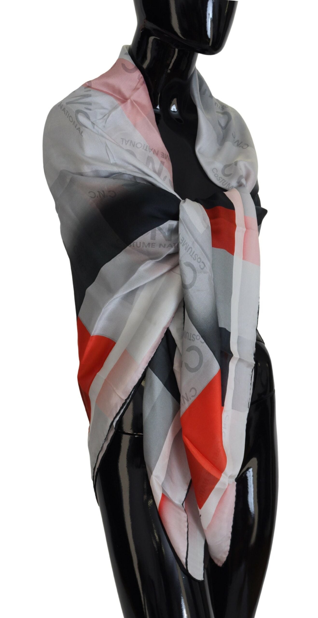 Costume National Elegant Checkered Silk Scarf - ACCEXO