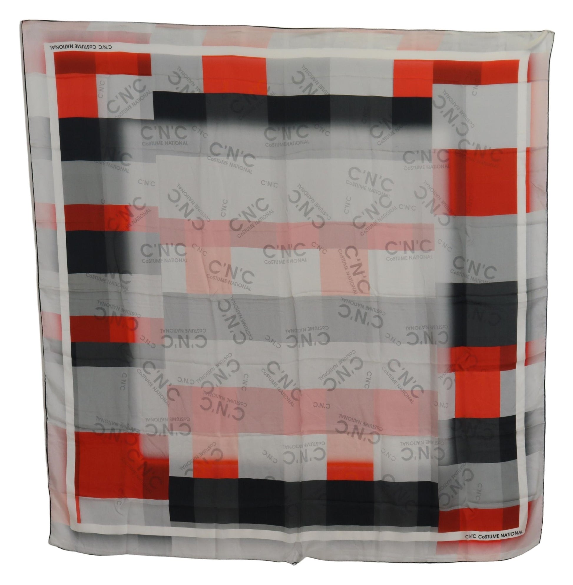 Costume National Elegant Checkered Silk Scarf - ACCEXO