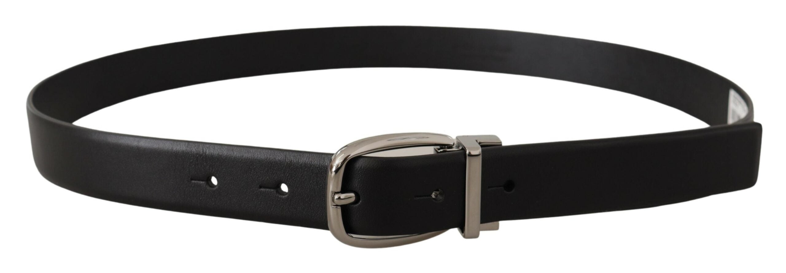 Dolce & Gabbana Elegant Leather Belt with Metal Buckle - ACCEXO