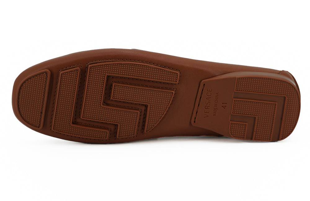 Versace Elegant Medusa-Embossed Leather Loafers - ACCEXO