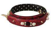 Dolce & Gabbana Elegant Red Python Leather Shoulder Strap - ACCEXO