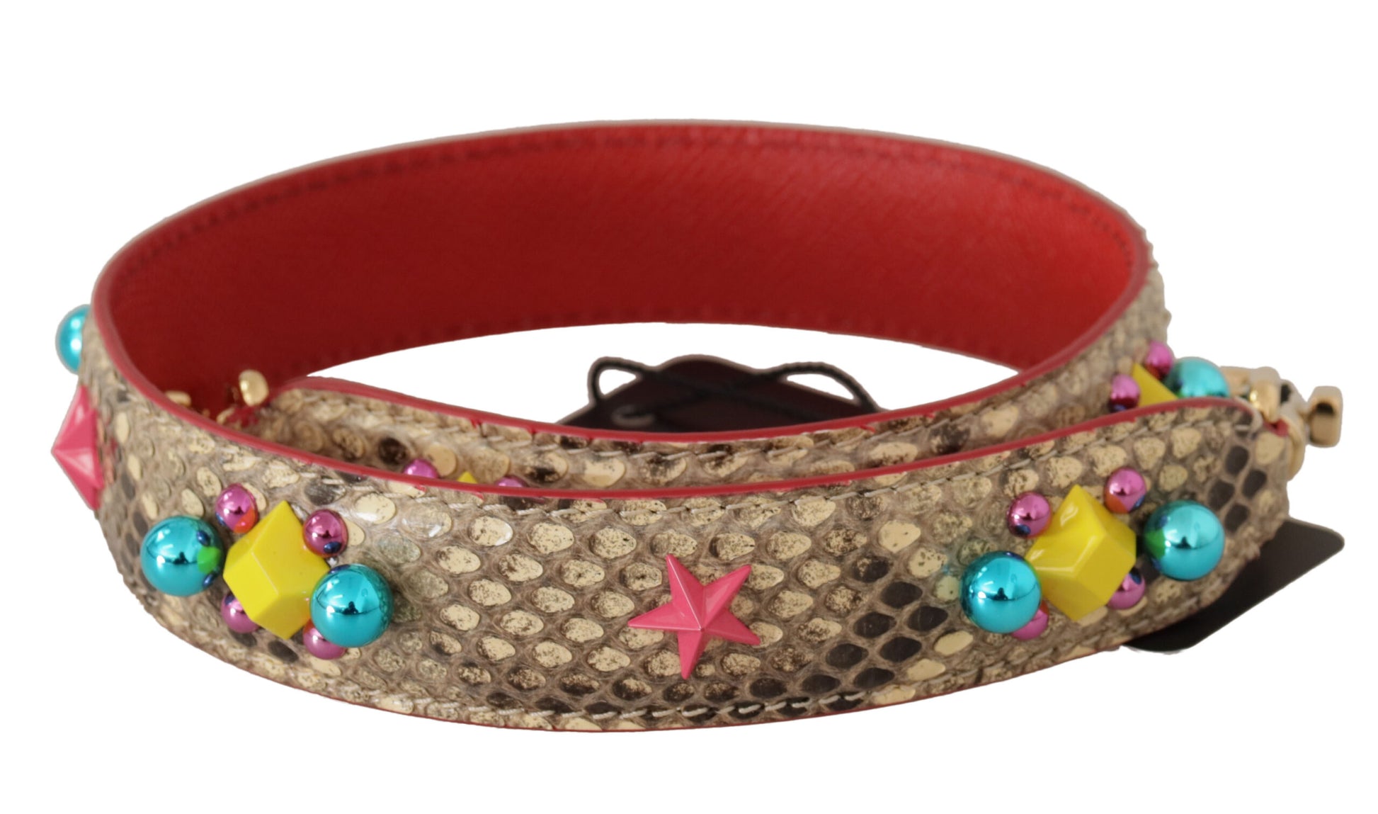 Dolce & Gabbana Exquisite Beige Python Leather Bag Strap - ACCEXO