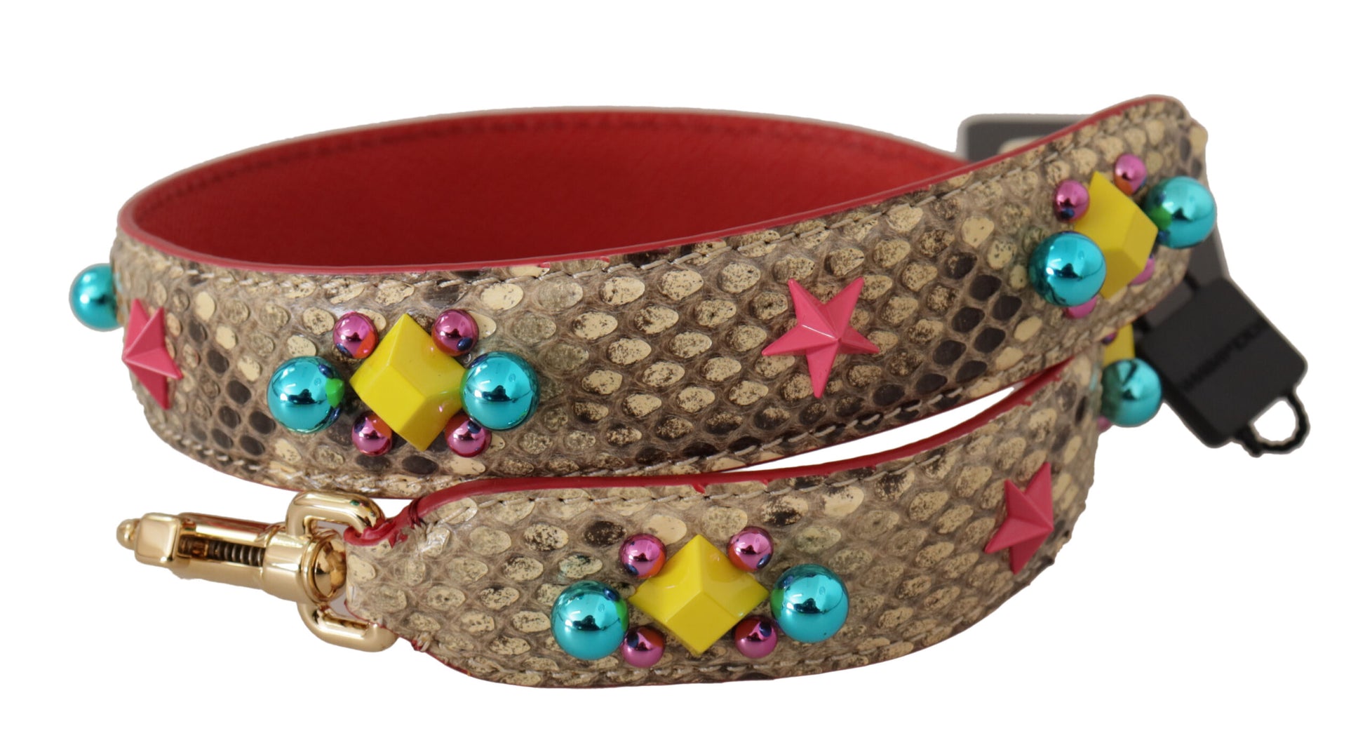 Dolce & Gabbana Exquisite Beige Python Leather Bag Strap - ACCEXO