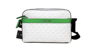 Michael Kors Cooper Small Bright White Palm Signature PVC Utility Crossbody Bag - ACCEXO
